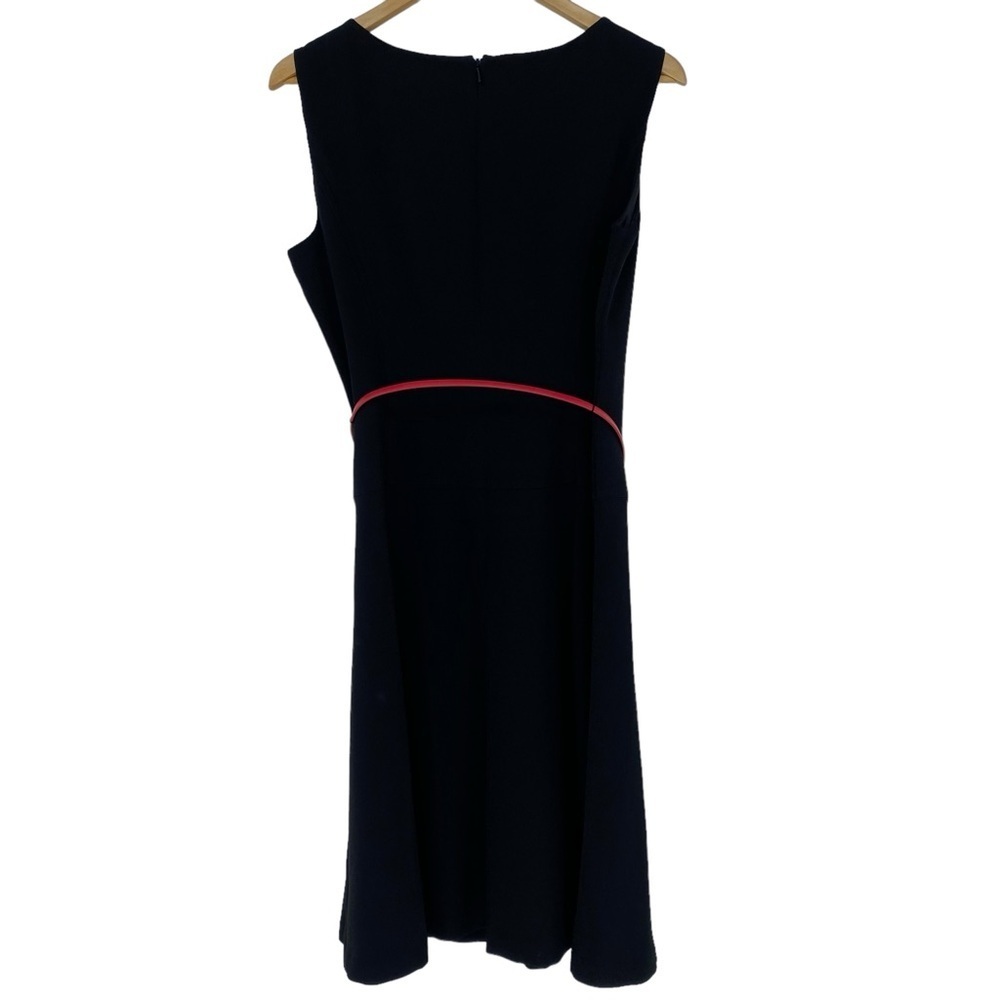 NWT 9 & Co. Day to Dinner LBD little black dress with pink belt wms sz 12 - Picture 2 of 12